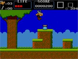 In game image of Asterix on the Sega Master System.