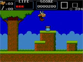 In game image of Astérix on the Sega Master System.