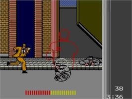 In game image of Dead Angle on the Sega Master System.