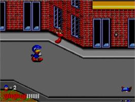 In game image of Dynamite Dux on the Sega Master System.