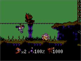 In game image of Earthworm Jim on the Sega Master System.
