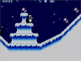 In game image of Fire And Ice on the Sega Master System.
