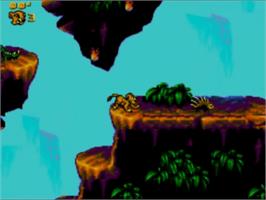 In game image of Lion King, The on the Sega Master System.