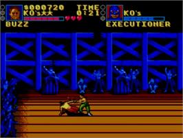 In game image of Pit Fighter on the Sega Master System.