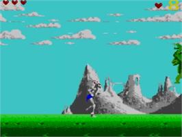 In game image of Shadow Of The Beast on the Sega Master System.