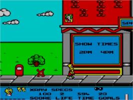 In game image of Simpsons - Bart Vs The Space Mutants, The on the Sega Master System.