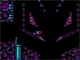 In game image of Sonic Spinball on the Sega Master System.