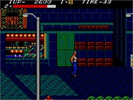 In game image of Streets Of Rage on the Sega Master System.