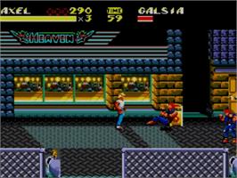 In game image of Streets Of Rage 2 on the Sega Master System.