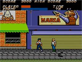 In game image of Vigilante on the Sega Master System.