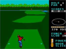 In game image of World Class Leader Board on the Sega Master System.