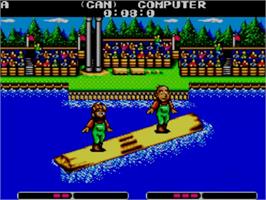 In game image of World Games on the Sega Master System.