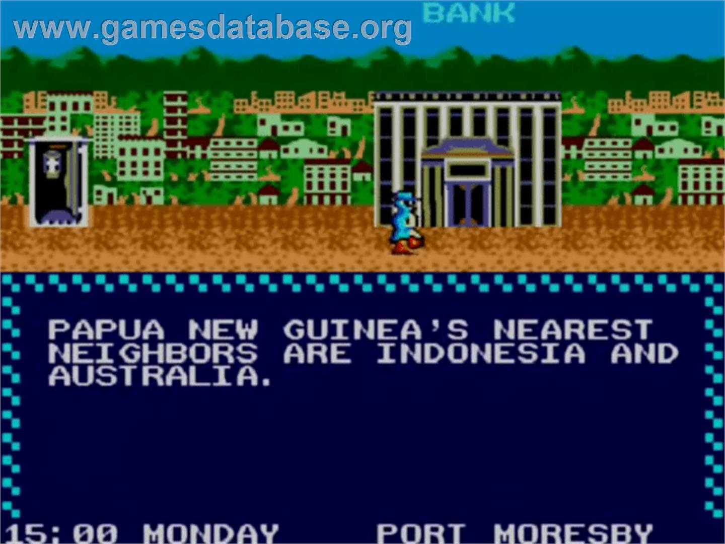 Where in the World is Carmen Sandiego? - Sega Master System - Artwork - In Game