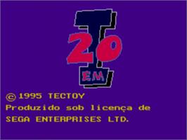 Title screen of 20 em 1 on the Sega Master System.