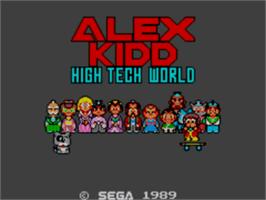 Title screen of Alex Kidd: High-Tech World on the Sega Master System.
