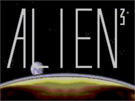Title screen of Alien 3 on the Sega Master System.
