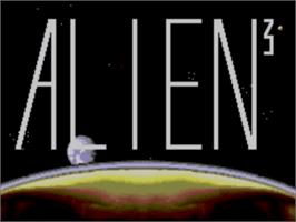 Title screen of Alien³ on the Sega Master System.