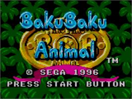 Title screen of Baku Baku Animal on the Sega Master System.