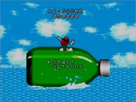 Title screen of Cool Spot on the Sega Master System.