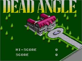 Title screen of Dead Angle on the Sega Master System.