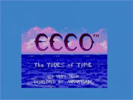 Title screen of Ecco 2: The Tides of Time on the Sega Master System.