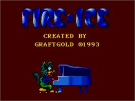 Title screen of Fire And Ice on the Sega Master System.