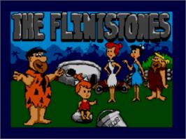 Title screen of Flintstones, The on the Sega Master System.