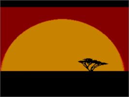 Title screen of Lion King, The on the Sega Master System.