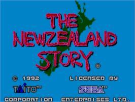 Title screen of New Zealand Story, The on the Sega Master System.