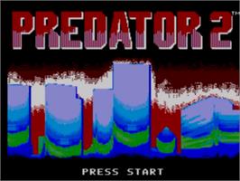 Title screen of Predator 2 on the Sega Master System.