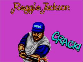 Title screen of Reggie Jackson Baseball on the Sega Master System.