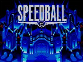 Title screen of Speedball 2 on the Sega Master System.