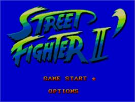 Title screen of Street Fighter II' - Champion Edition on the Sega Master System.