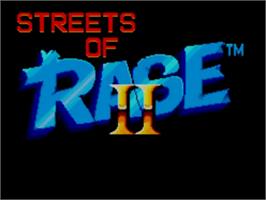 Title screen of Streets Of Rage 2 on the Sega Master System.