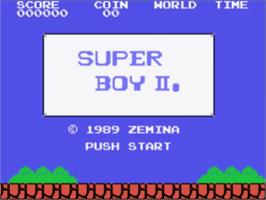 Title screen of Super Boy 2 on the Sega Master System.