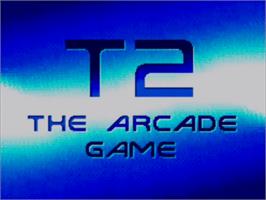 Title screen of T2 - The Arcade Game on the Sega Master System.