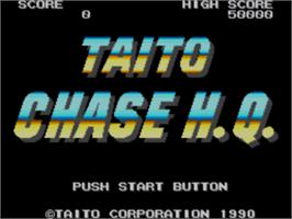 Title screen of Taito Chase H.Q. on the Sega Master System.