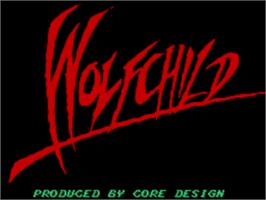 Title screen of Wolfchild on the Sega Master System.