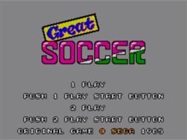 Title screen of World Soccer on the Sega Master System.