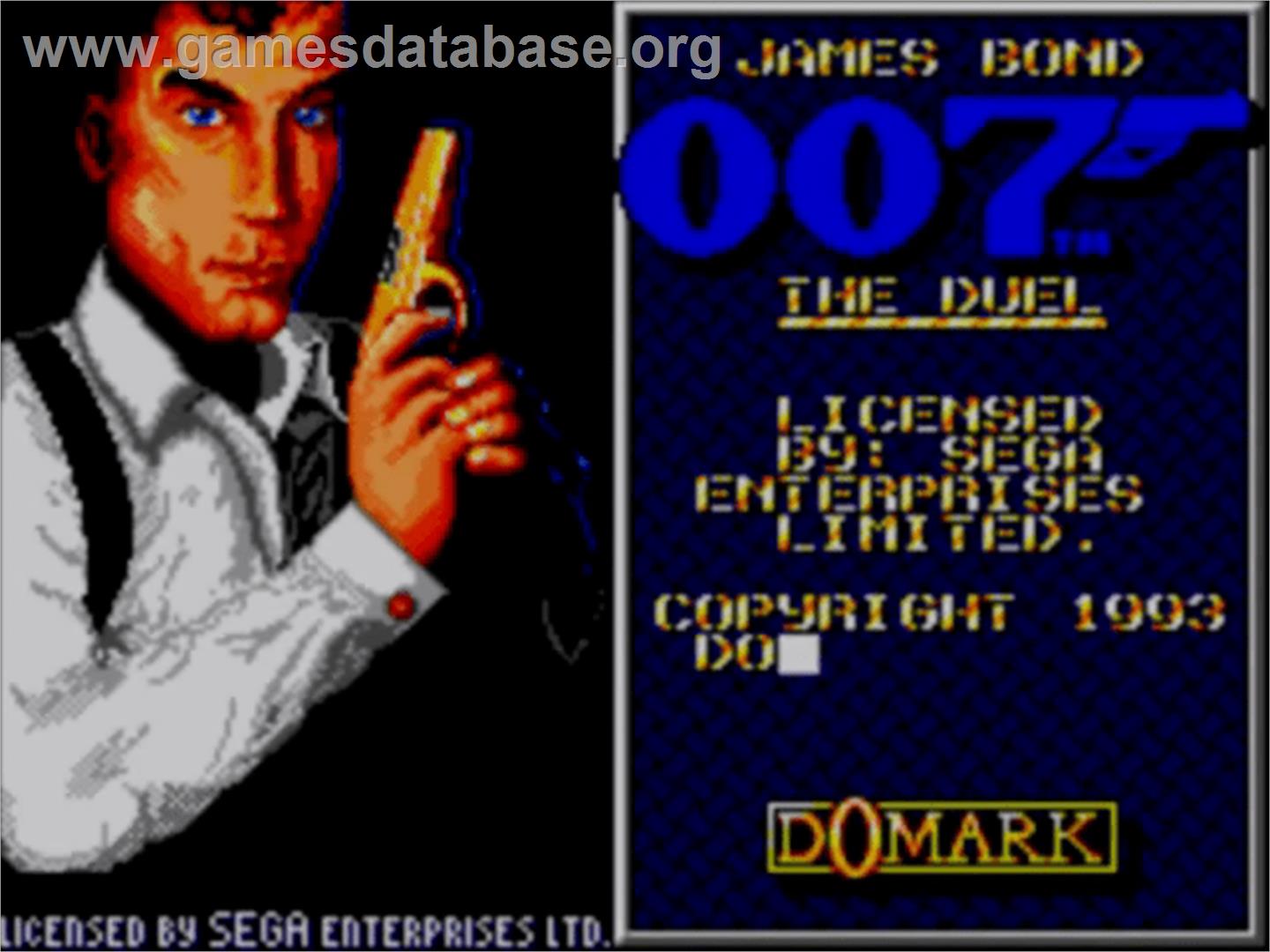 007: The Duel - Sega Master System - Artwork - Title Screen