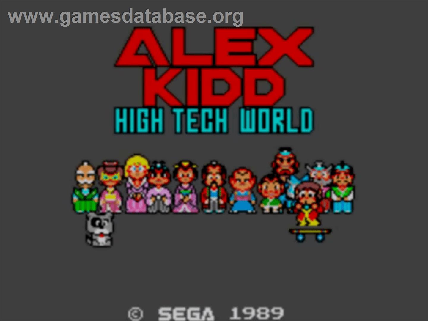 Alex Kidd: High-Tech World - Sega Master System - Artwork - Title Screen