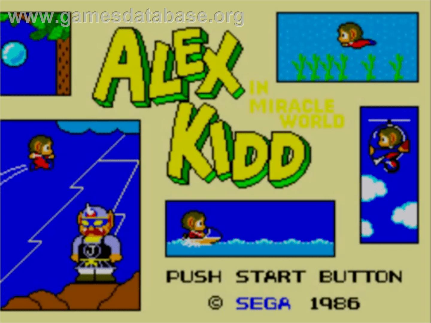Alex Kidd in Miracle World - Sega Master System - Artwork - Title Screen