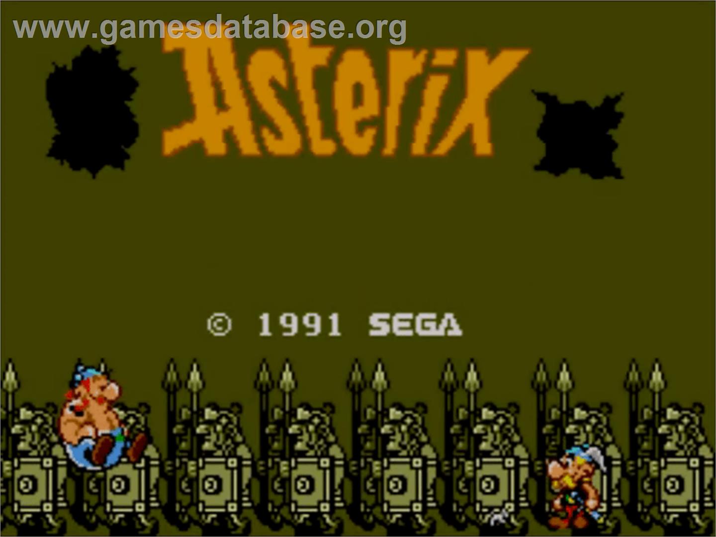 Astérix - Sega Master System - Artwork - Title Screen