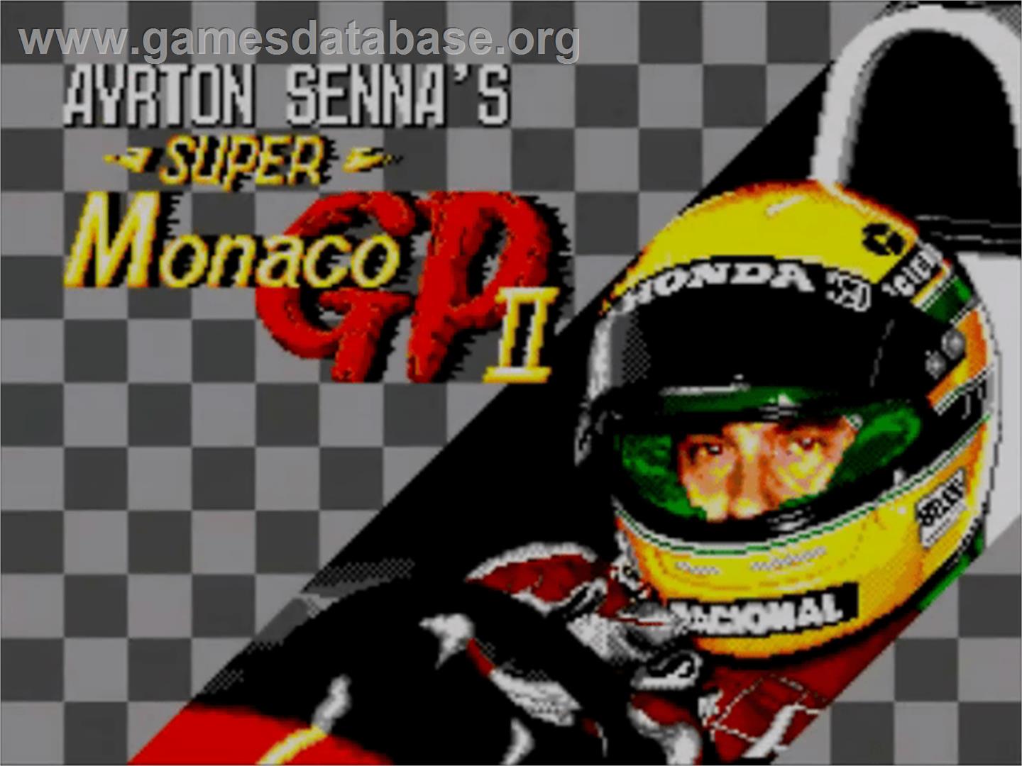 Ayrton Senna's Super Monaco Gp 2 - Sega Master System - Artwork - Title Screen