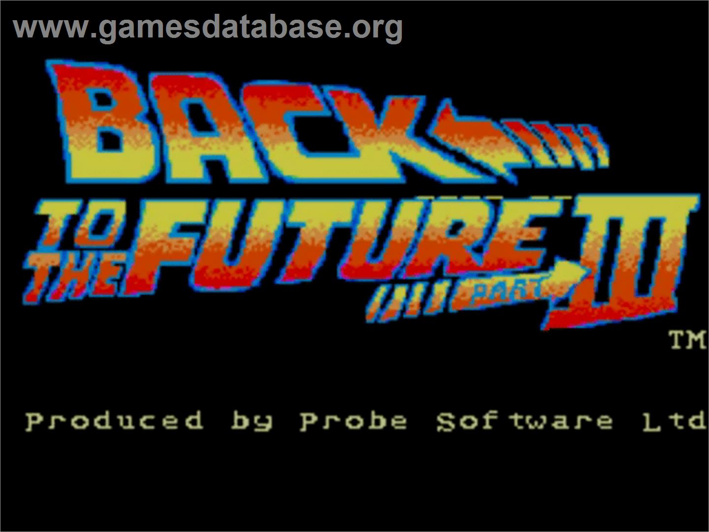 Back to the Future 3 - Sega Master System - Artwork - Title Screen