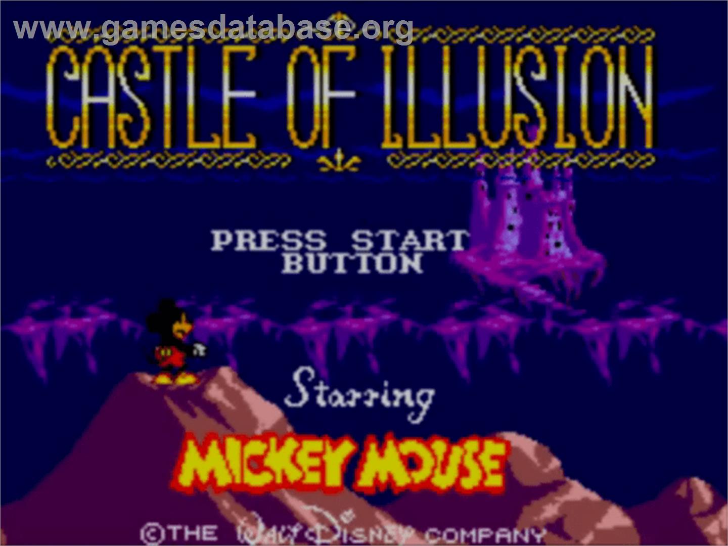 Castle of Illusion starring Mickey Mouse - Sega Master System - Artwork - Title Screen