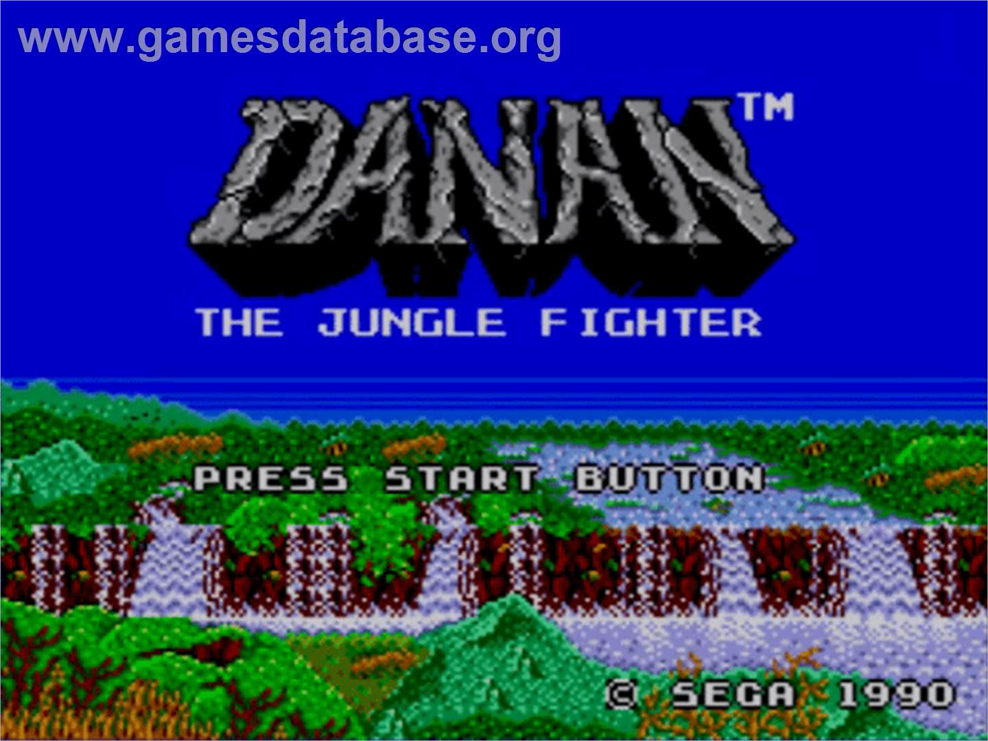 Danan the Jungle Fighter - Sega Master System - Artwork - Title Screen
