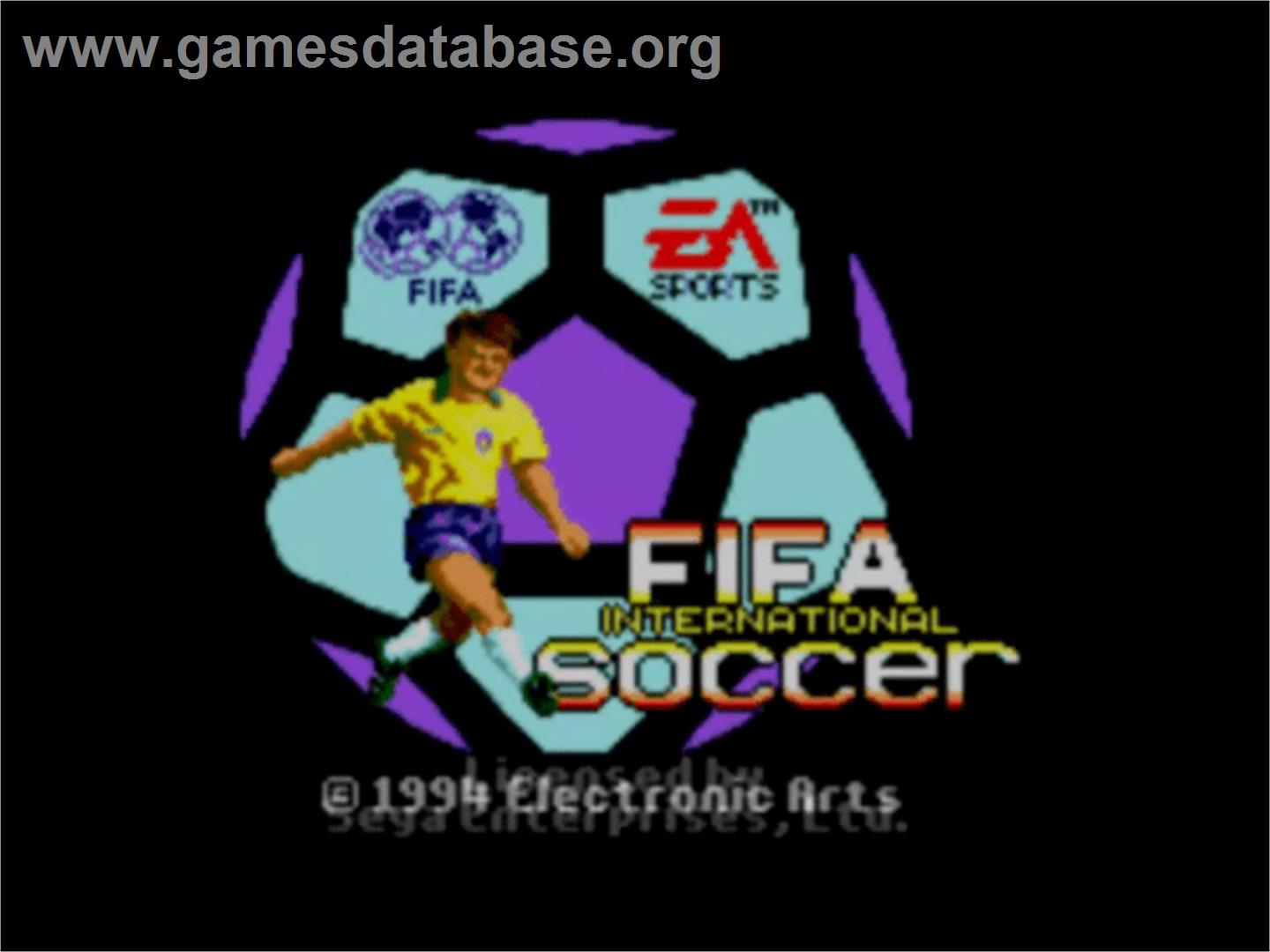 Fifa International Soccer - Sega Master System - Artwork - Title Screen