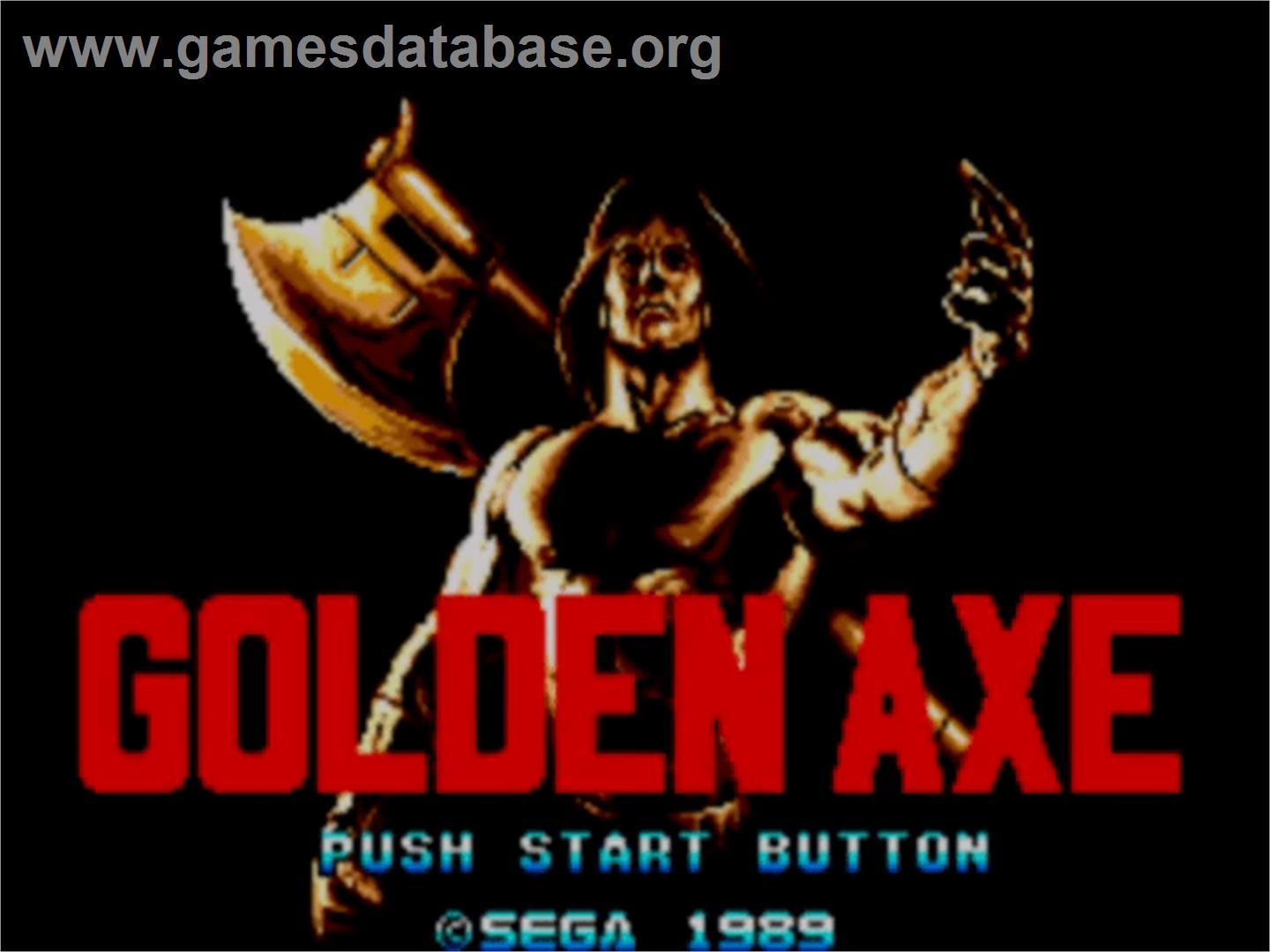 Golden Axe - Sega Master System - Artwork - Title Screen