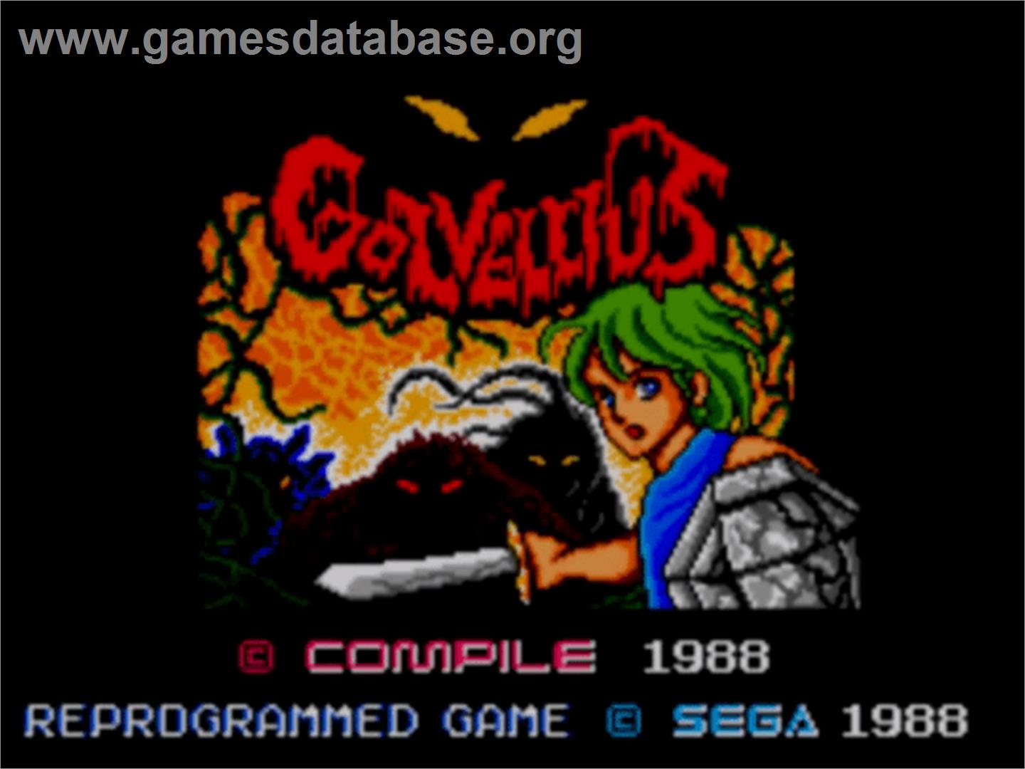 Golvellius: Valley of Doom - Sega Master System - Artwork - Title Screen